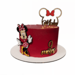Topo de Bolo Minnie Vermelha Glitter Personalizado