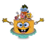 Topo de Bolo Bob Esponja Personalizado com Nome: Mergulhe na Festa Perfeita!