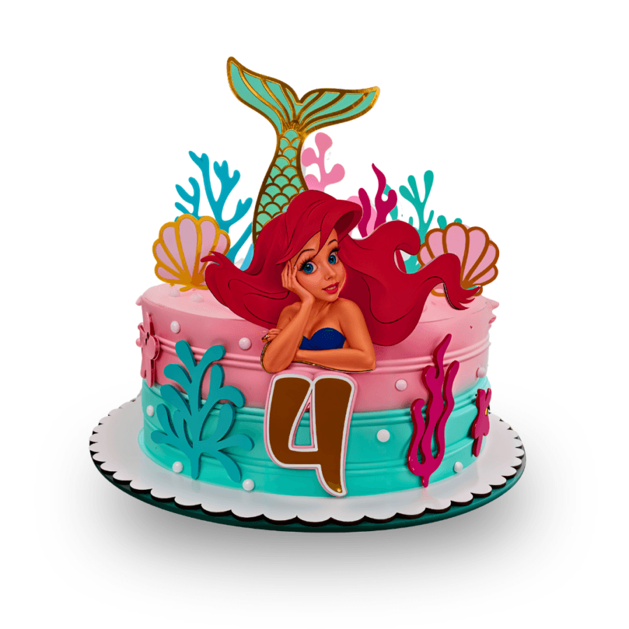Topo de Bolo Pequena Sereia Personalizado!