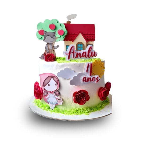 Topo de Bolo Personalizado Chapeuzinho Vermelho