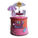 Topo de bolo Pool Party um Mergulho na Alegria!