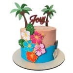 Topo de Bolo Havaiano Personalizado | Decoração de Festa Tropical