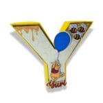 Letra Y 3D Ursinho Pooh: Decoração Personalizada