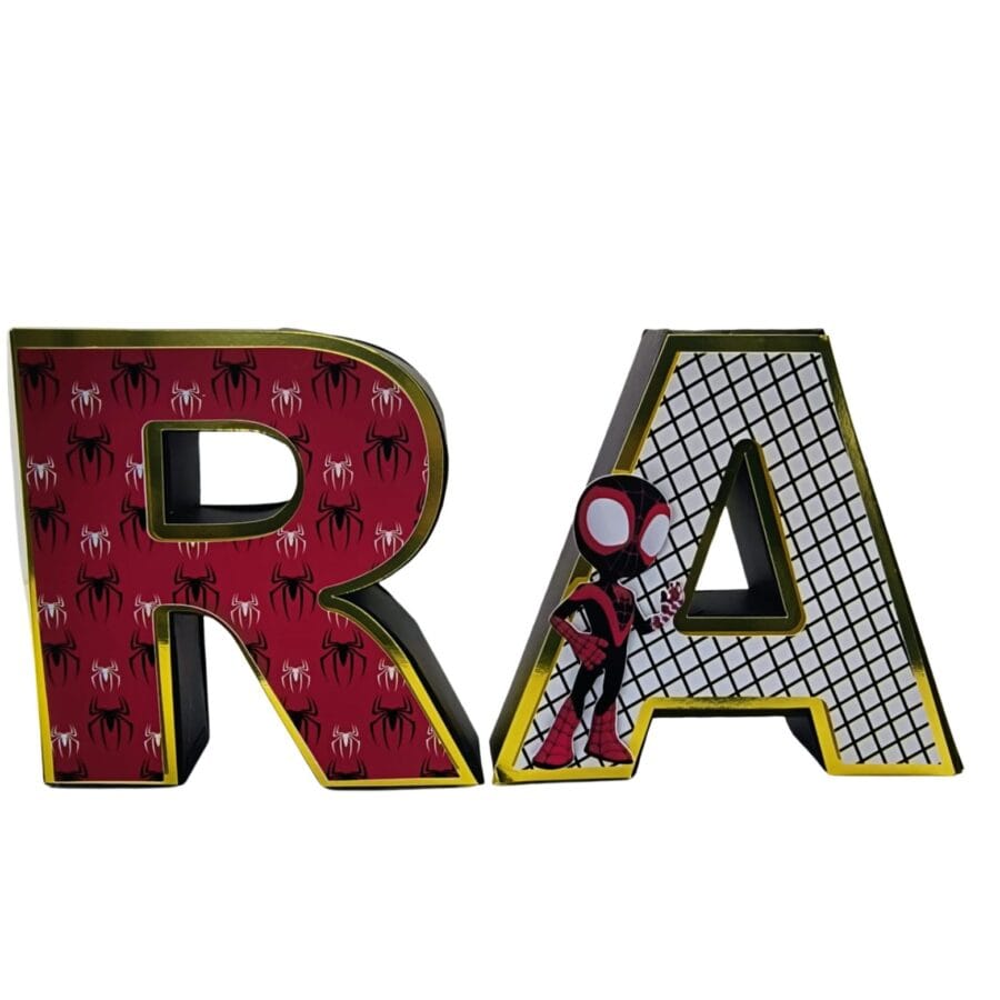 Letras 3D Homem-Aranha Aranhaverso - Image 2