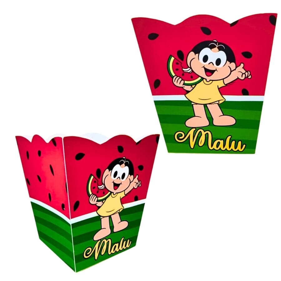 Caixa de Pipoca Personalizada Fazemos todos os temas Kit 2 Pçs