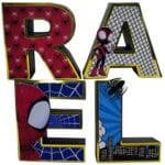 Letras 3D Homem-Aranha Aranhaverso