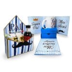 Kit de Presente Dia dos Pais: Caixa envelope + Caixa explosão