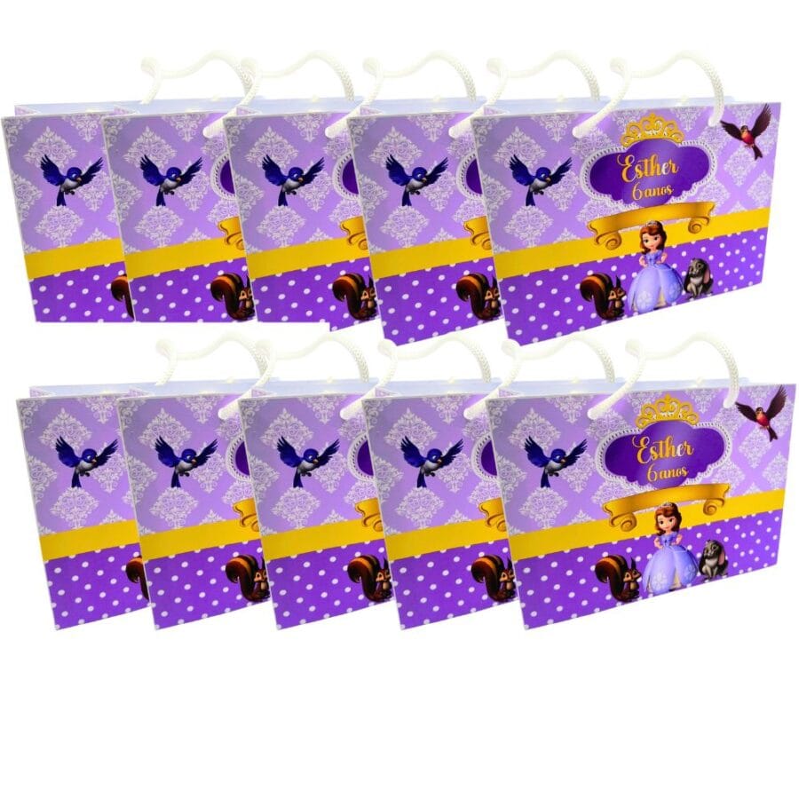 Sacola Surpresa Princesa Sofia Personalizada - Kit 10 Unidades - Image 2