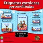 Etiqueta escolar personalizado - Adesivo