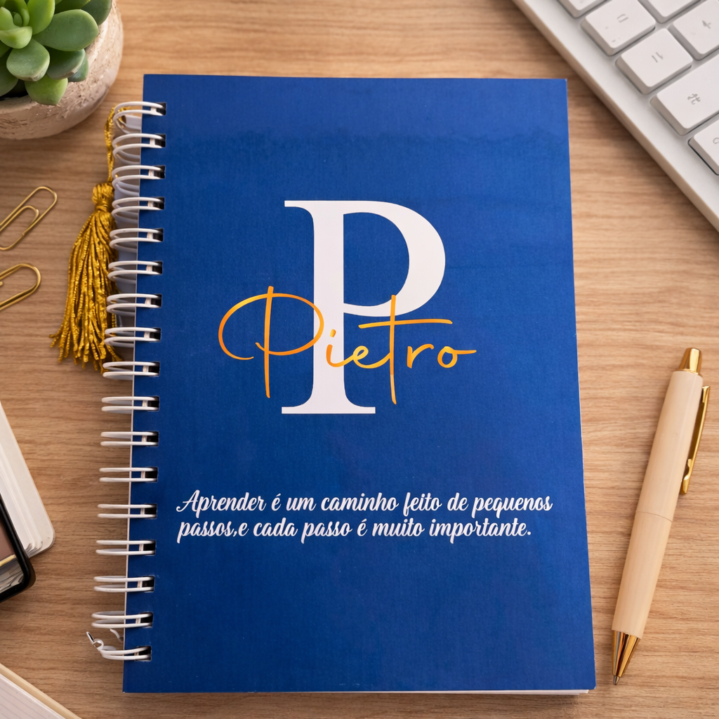Caderno Agenda Personalizada com Nome e Avatar – Exclusiva – Volta às Aulas