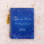 Planner/Agenda Personalizada 2026 com Nome – Azul Brilhante