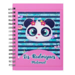 Agenda Escolar Personalizada Panda Menina - Maternal e Creche - Com Nome