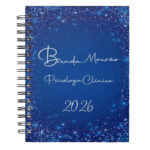 Planner/Agenda Personalizada 2026 com Nome – Azul Brilhante