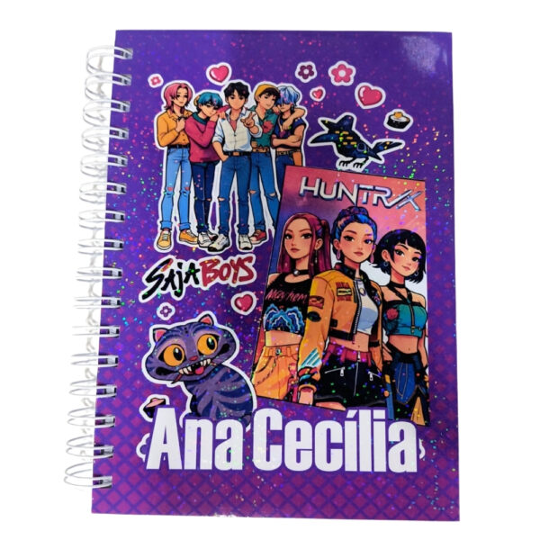 Agenda Escolar Personalizada K-Pop Guerreiras com Nome – Volta às Aulas 2026