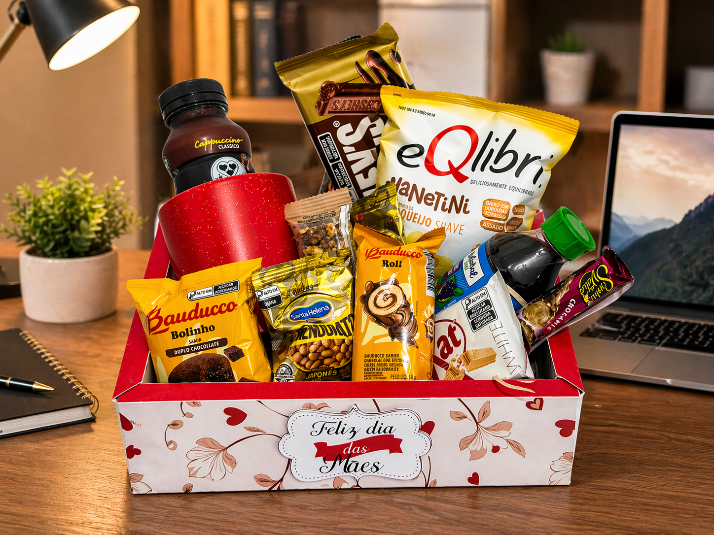 Cesta de Café da Manhã com Caneca Inclusa – Presente Especial e Delicioso