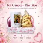 Kit Caneca com Biscoitos para Dia das Mães | Presente Personalizado Delicado
