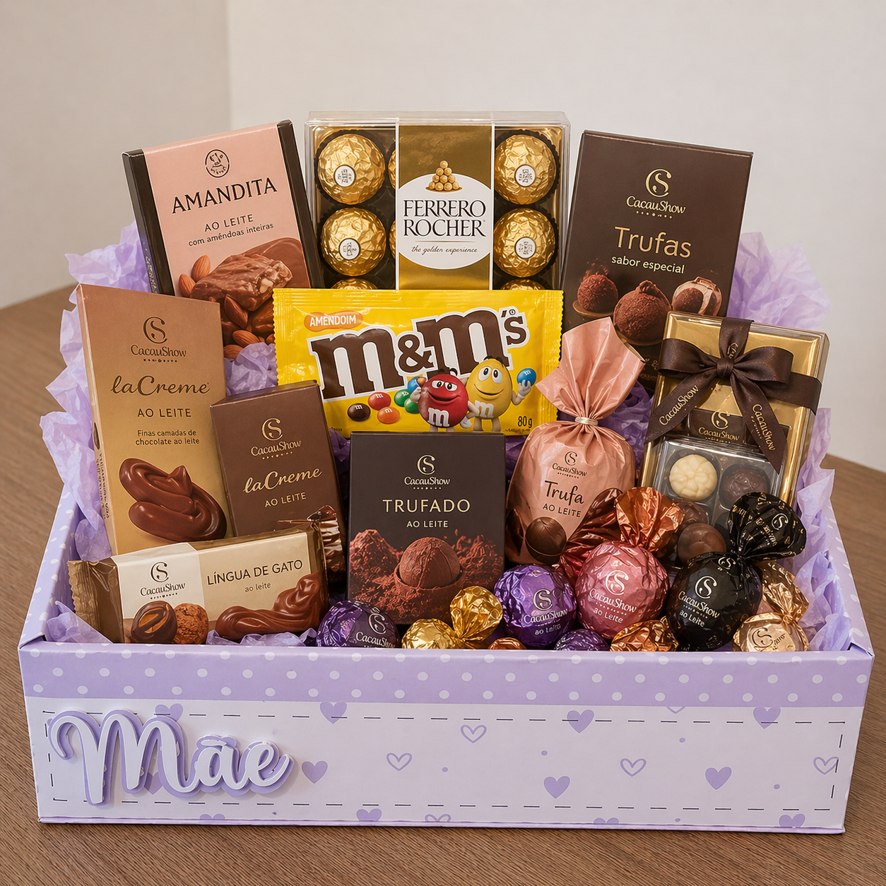 Cesta de Chocolate Dia das Mães | Presente Delicado e Pronto para Presentear
