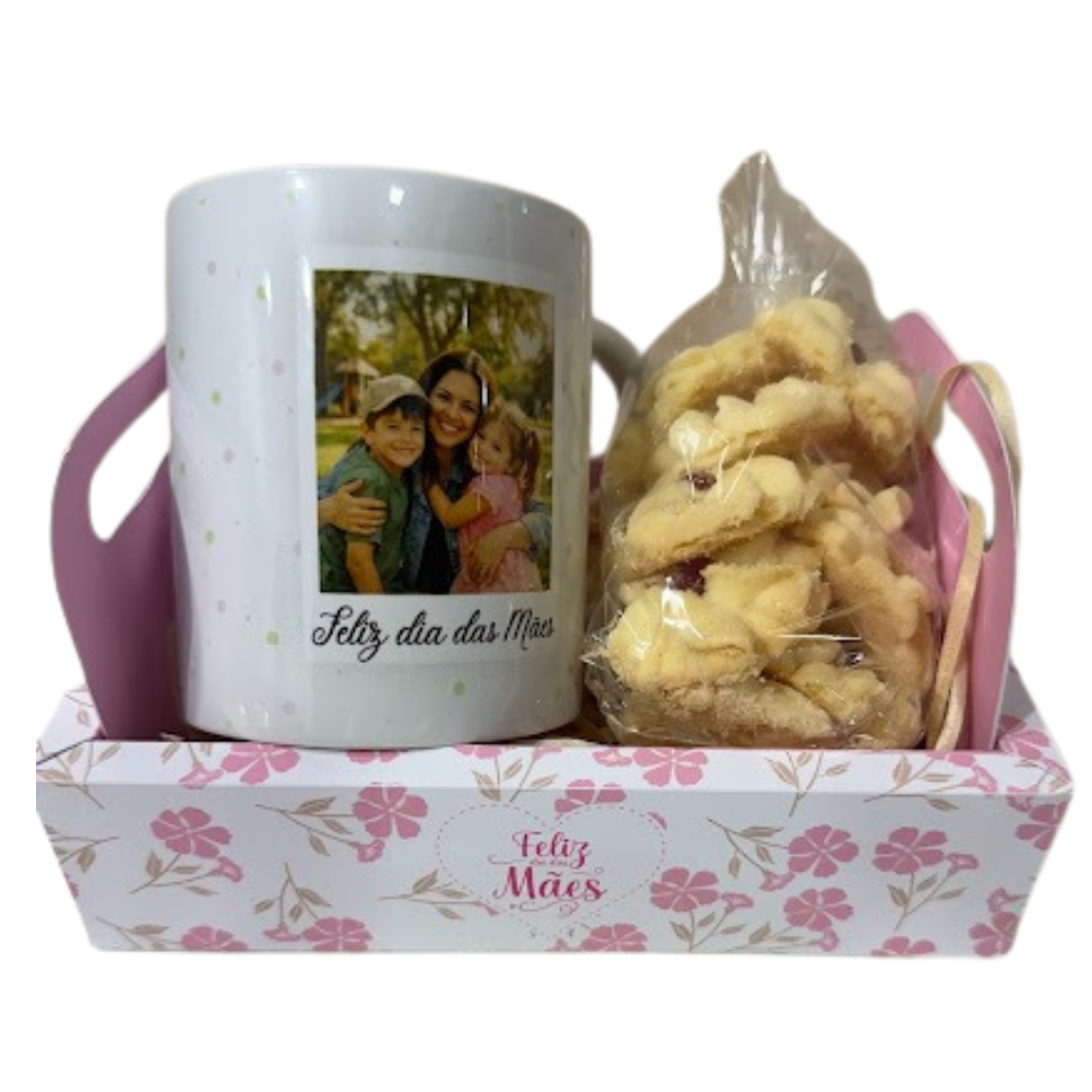 Kit Caneca com Biscoitos para Dia das Mães | Presente Personalizado Delicado - Imagem 2