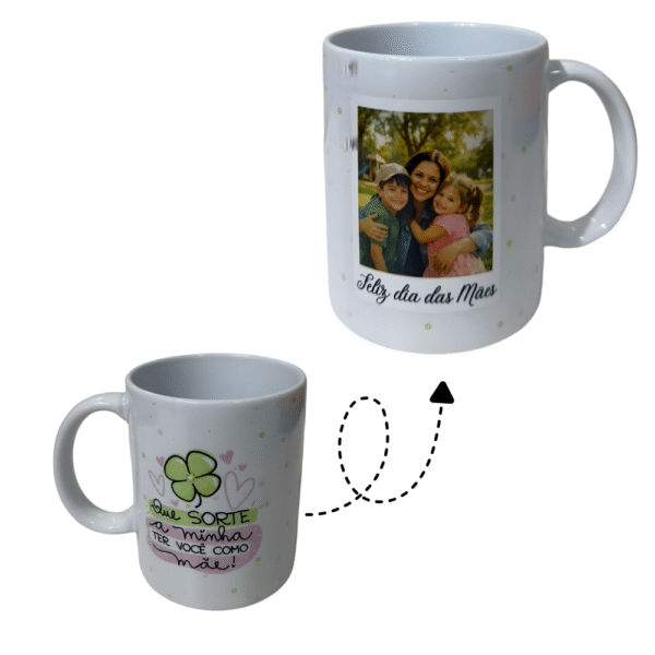 Caneca Personalizada Dia das Mães com Foto e Frase | Presente Afetivo para Mãe
