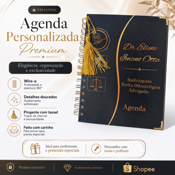 Planner Personalizado Sofisticada/ Planner Semanal/ Produto Premium