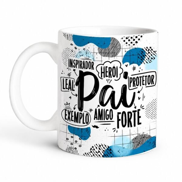 Caneca Mágica Dia dos Pais Personalizada Preta que Revela Estampa com Bebida Quente