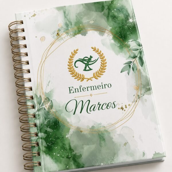 Agenda Planner Personalizada Enfermeiro com Nome | Presente Profissional da Saúde