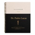 Planner Médico Personalizado 2026 com Nome | Capa Dura Preta e Bege | Profissões
