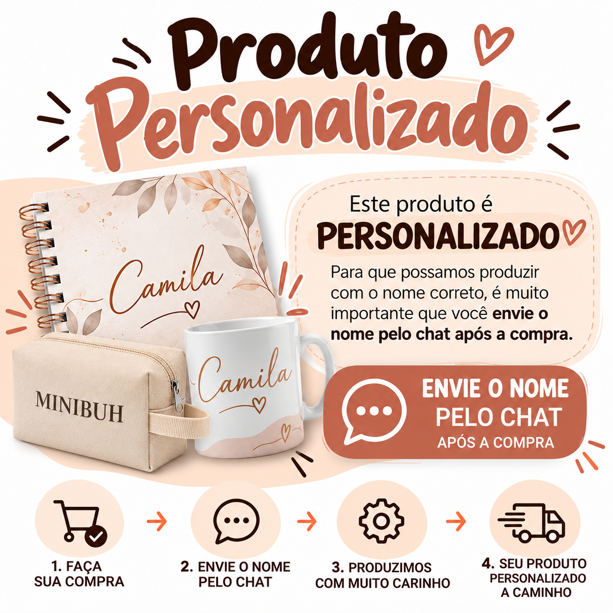 Necessaire Personalizada com Nome – Estojo Multiuso com Alça - Imagem 2