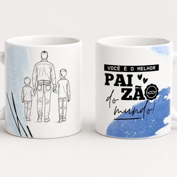 Caneca Dia dos Pais “Você é o Melhor Paizão do Mundo” – Presente Criativo para Pai
