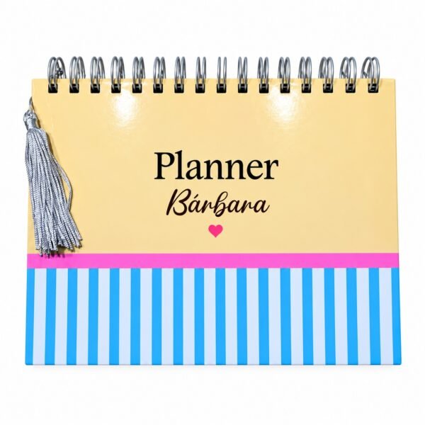 Planner Personalizado Feminino com Nome – Wire-O e Tassel